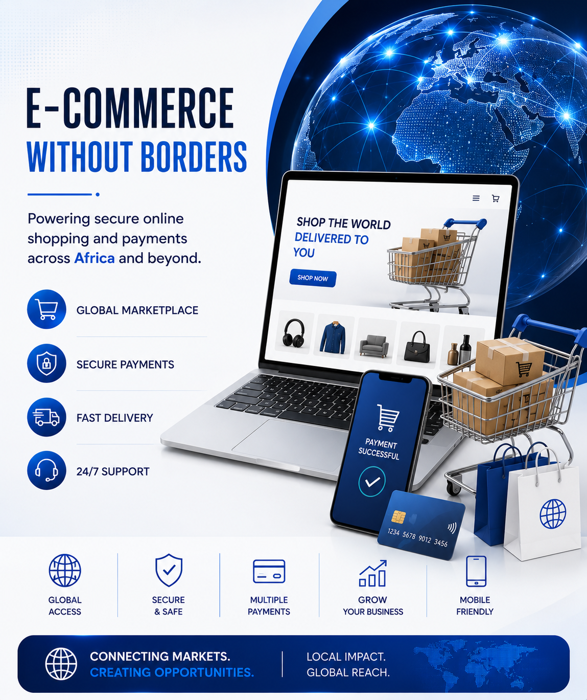 International payment network across continents